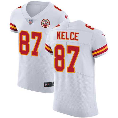 Nike Kansas City Chiefs #87 Travis Kelce White Men's Stitched NFL Vapor Untouchable Elite Jersey