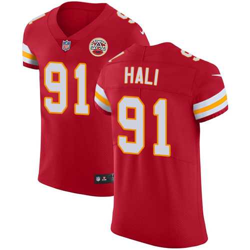 Nike Kansas City Chiefs #91 Tamba Hali Red Team Color Men's Stitched NFL Vapor Untouchable Elite Jersey