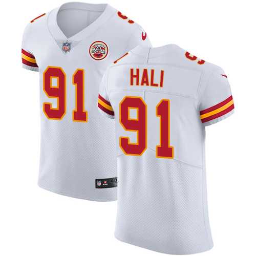 Nike Kansas City Chiefs #91 Tamba Hali White Men's Stitched NFL Vapor Untouchable Elite Jersey