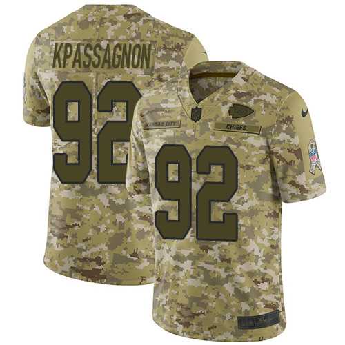 Nike Kansas City Chiefs #92 Tanoh Kpassagnon Camo Men's Stitched NFL Limited 2018 Salute To Service Jersey