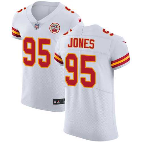 Nike Kansas City Chiefs #95 Chris Jones White Men's Stitched NFL Vapor Untouchable Elite Jersey