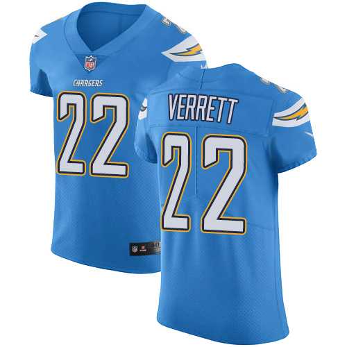 Nike Los Angeles Chargers #22 Jason Verrett Electric Blue Alternate Men's Stitched NFL Vapor Untouchable Elite Jersey
