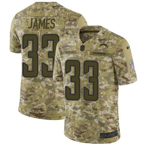 Nike Los Angeles Chargers #33 Derwin James Camo Men's Stitched NFL Limited 2018 Salute To Service Jersey