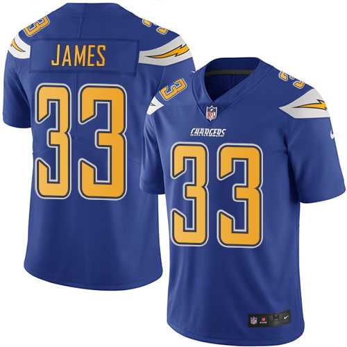 Nike Los Angeles Chargers #33 Derwin James Electric Blue Men's Stitched NFL Limited Rush Jersey