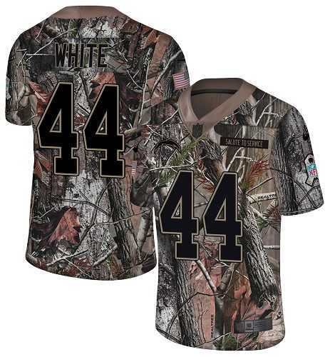 Nike Los Angeles Chargers #44 Kyzir White Camo Men's Stitched NFL Limited Rush Realtree Jersey