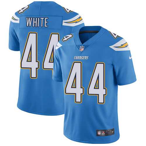 Nike Los Angeles Chargers #44 Kyzir White Electric Blue Alternate Men's Stitched NFL Vapor Untouchable Limited Jersey