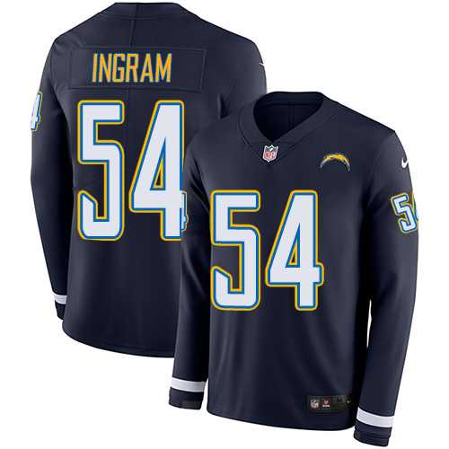 Nike Los Angeles Chargers #54 Melvin Ingram Navy Blue Team Color Men's Stitched NFL Limited Therma Long Sleeve Jersey