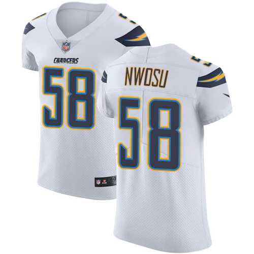 Nike Los Angeles Chargers #58 Uchenna Nwosu White Men's Stitched NFL Vapor Untouchable Elite Jersey
