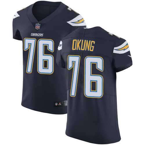 Nike Los Angeles Chargers #76 Russell Okung Navy Blue Team Color Men's Stitched NFL Vapor Untouchable Elite Jersey