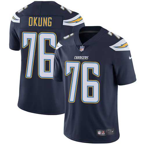 Nike Los Angeles Chargers #76 Russell Okung Navy Blue Team Color Men's Stitched NFL Vapor Untouchable Limited Jersey
