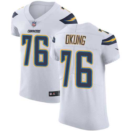 Nike Los Angeles Chargers #76 Russell Okung White Men's Stitched NFL Vapor Untouchable Elite Jersey