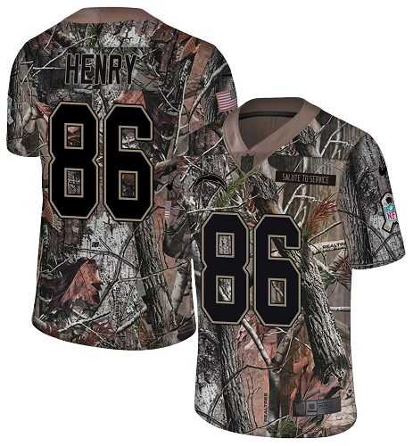 Nike Los Angeles Chargers #86 Hunter Henry Camo Men's Stitched NFL Limited Rush Realtree Jersey