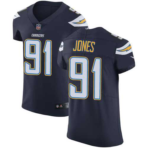 Nike Los Angeles Chargers #91 Justin Jones Navy Blue Team Color Men's Stitched NFL Vapor Untouchable Elite Jersey
