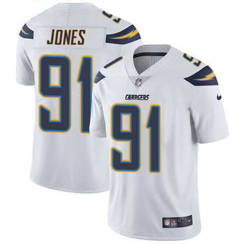 Nike Los Angeles Chargers #91 Justin Jones White Men's Stitched NFL Vapor Untouchable Limited Jersey
