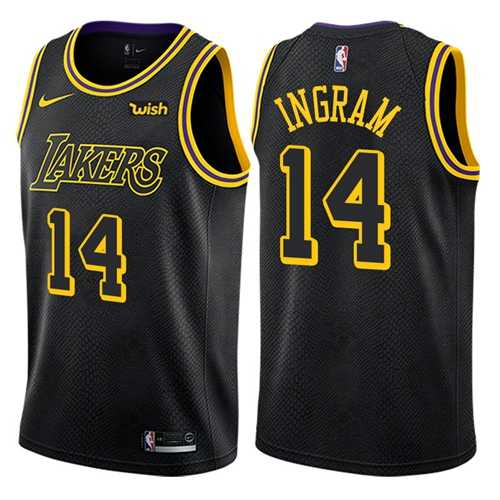 Nike Los Angeles Lakers #14 Brandon Ingram Black NBA Swingman City Edition Jersey
