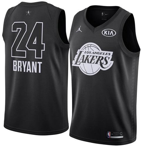 Nike Los Angeles Lakers #24 Kobe Bryant Black NBA Jordan Swingman 2018 All-Star Game Jersey