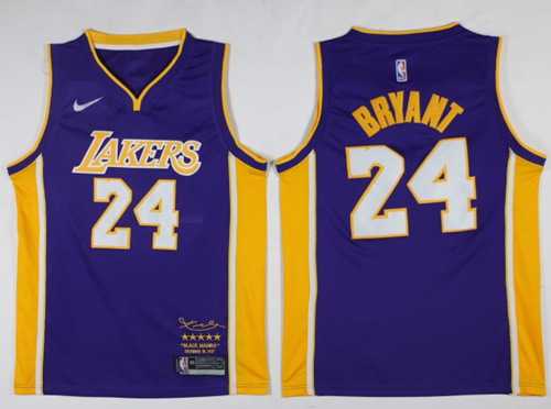 Nike Los Angeles Lakers #24 Kobe Bryant Purple NBA Swingman Black Mamba December 18. 2017 Jersey Nike Los Angeles Lakers #24 Kobe Bryant Purple NBA Swingman Black Mamba December 18. 2017 Jersey