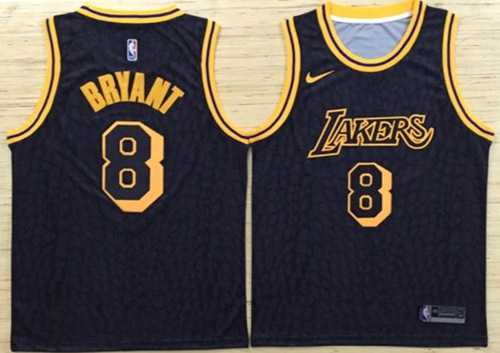 Nike Los Angeles Lakers #8 Kobe Bryant Black NBA Swingman City Edition Jersey