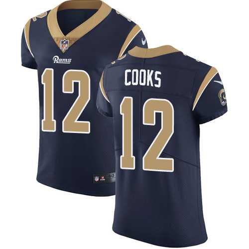 Nike Los Angeles Rams #12 Brandin Cooks Navy Blue Team Color Men's Stitched NFL Vapor Untouchable Elite Jersey