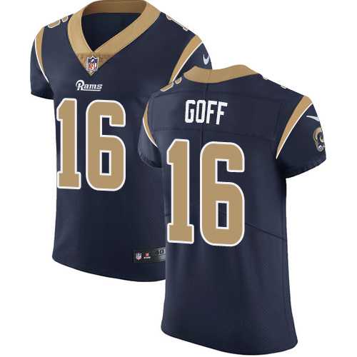 Nike Los Angeles Rams #16 Jared Goff Navy Blue Team Color Men's Stitched NFL Vapor Untouchable Elite Jersey