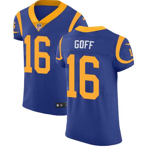 Nike Los Angeles Rams #16 Jared Goff Royal Blue Alternate Men's Stitched NFL Vapor Untouchable Elite Jersey