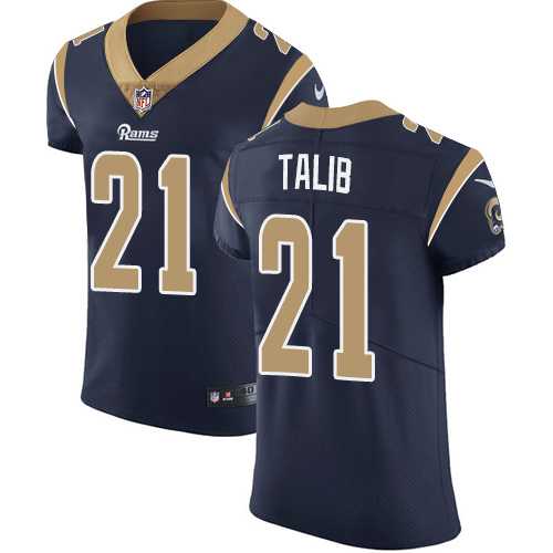 Nike Los Angeles Rams #21 Aqib Talib Navy Blue Team Color Men's Stitched NFL Vapor Untouchable Elite Jersey