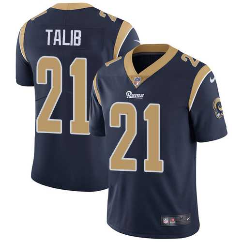 Nike Los Angeles Rams #21 Aqib Talib Navy Blue Team Color Men's Stitched NFL Vapor Untouchable Limited Jersey