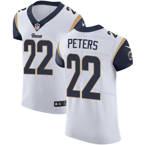 Nike Los Angeles Rams #22 Marcus Peters White Men's Stitched NFL Vapor Untouchable Elite Jersey