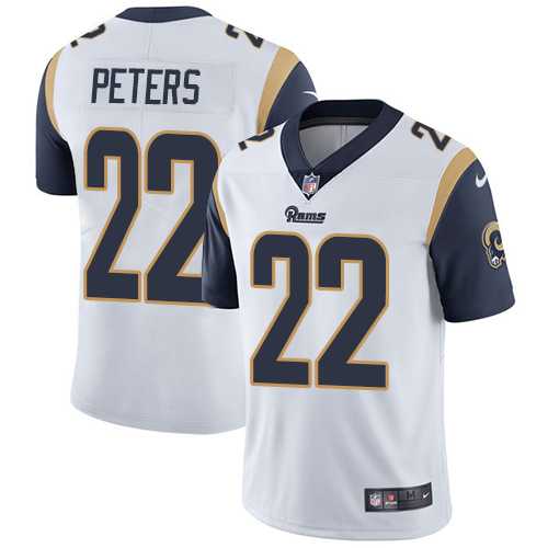 Nike Los Angeles Rams #22 Marcus Peters White Men's Stitched NFL Vapor Untouchable Limited Jersey