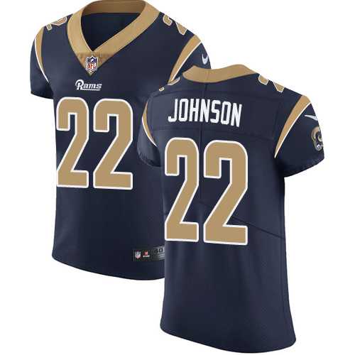 Nike Los Angeles Rams #22 Trumaine Johnson Navy Blue Team Color Men's Stitched NFL Vapor Untouchable Elite Jersey