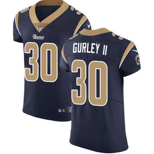 Nike Los Angeles Rams #30 Todd Gurley II Navy Blue Team Color Men's Stitched NFL Vapor Untouchable Elite Jersey
