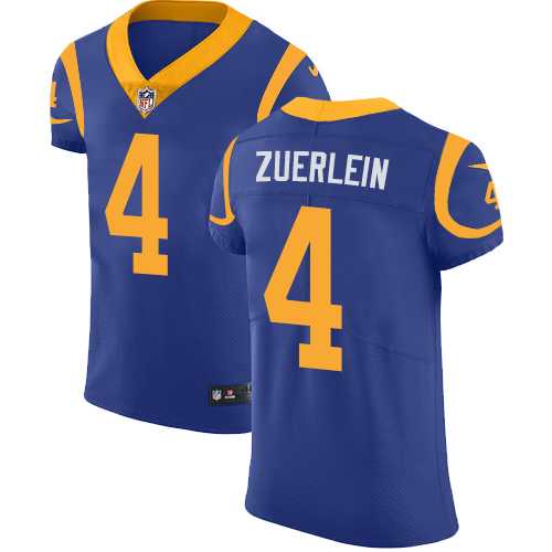 Nike Los Angeles Rams #4 Greg Zuerlein Royal Blue Alternate Men's Stitched NFL Vapor Untouchable Elite Jersey