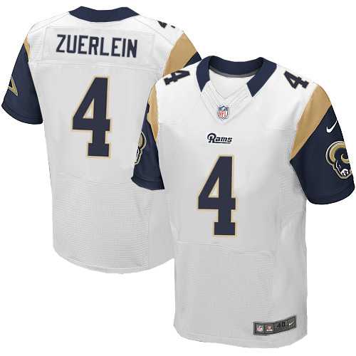 Nike Los Angeles Rams #4 Greg Zuerlein White Men's Stitched NFL Elite Jersey