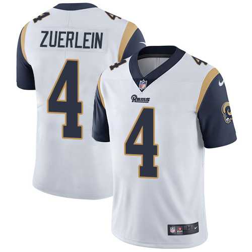 Nike Los Angeles Rams #4 Greg Zuerlein White Men's Stitched NFL Vapor Untouchable Limited Jersey