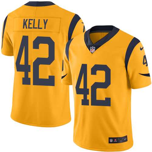 Nike Los Angeles Rams #42 John Kelly Gold Men's Stitched NFL Limited Rush Jersey