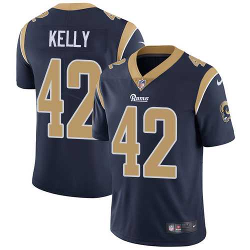 Nike Los Angeles Rams #42 John Kelly Navy Blue Team Color Men's Stitched NFL Vapor Untouchable Limited Jersey