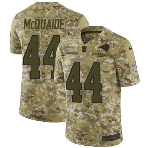 Nike Los Angeles Rams #44 Jacob McQuaide Camo Men's Stitched NFL Limited 2018 Salute To Service Jersey