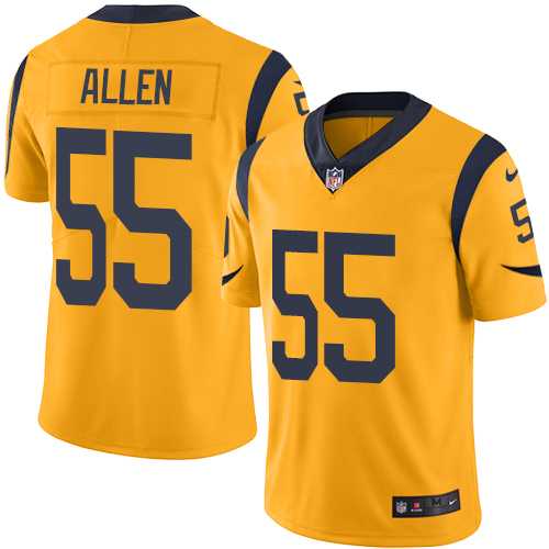 Nike Los Angeles Rams #55 Brian Allen Gold Men's Stitched NFL Limited Rush Jersey