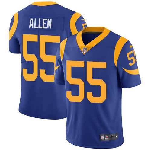 Nike Los Angeles Rams #55 Brian Allen Royal Blue Alternate Men's Stitched NFL Vapor Untouchable Limited Jersey Nike Los Angeles Rams #55 Brian Allen Royal Blue Alternate Men's Stitched NFL Vapor Untouchable Limited Jersey