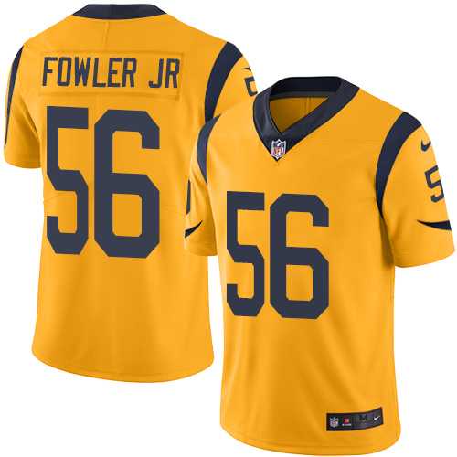 Nike Los Angeles Rams #56 Dante Fowler Jr Gold Men's Stitched NFL Limited Rush Jersey