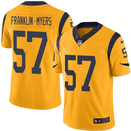 Nike Los Angeles Rams #57 John Franklin-Myers Gold Men's Stitched NFL Limited Rush Jersey