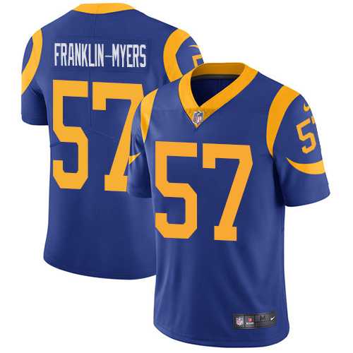 Nike Los Angeles Rams #57 John Franklin-Myers Royal Blue Alternate Men's Stitched NFL Vapor Untouchable Limited Jersey Nike Los Angeles Rams #57 John Franklin-Myers Royal Blue Alternate Men's Stitched NFL Vapor Untouchable Limited Jersey