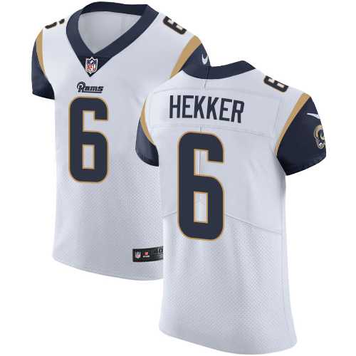 Nike Los Angeles Rams #6 Johnny Hekker White Men's Stitched NFL Vapor Untouchable Elite Jersey