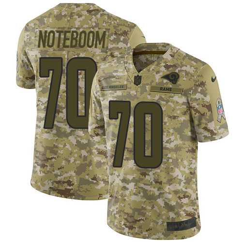Nike Los Angeles Rams #70 Joseph Noteboom Camo Men's Stitched NFL Limited 2018 Salute To Service Jersey