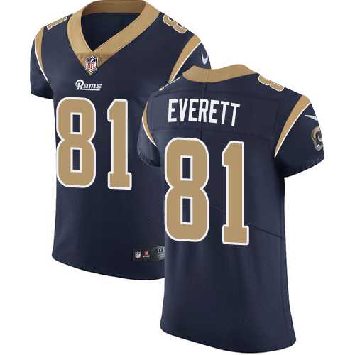Nike Los Angeles Rams #81 Gerald Everett Navy Blue Team Color Men's Stitched NFL Vapor Untouchable Elite Jersey