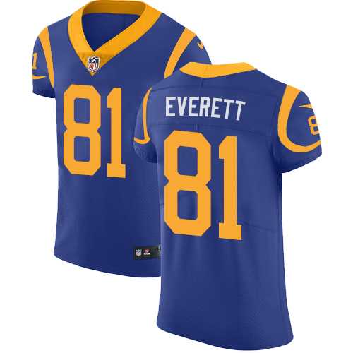 Nike Los Angeles Rams #81 Gerald Everett Royal Blue Alternate Men's Stitched NFL Vapor Untouchable Elite Jersey
