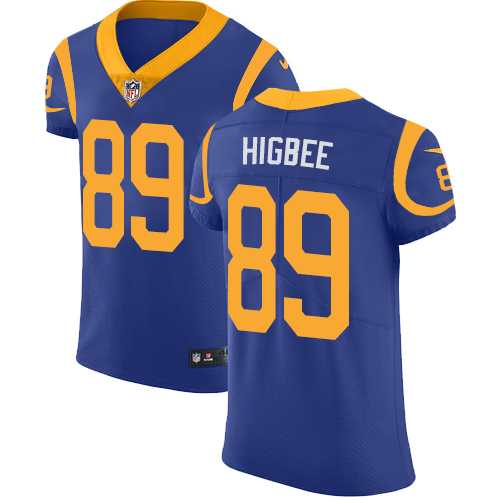 Nike Los Angeles Rams #89 Tyler Higbee Royal Blue Alternate Men's Stitched NFL Vapor Untouchable Elite Jersey