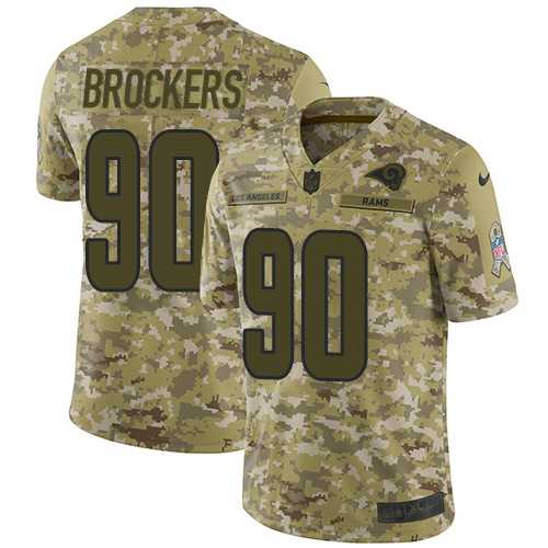 Nike Los Angeles Rams #90 Michael Brockers Camo Men's Stitched NFL Limited 2018 Salute To Service Jersey