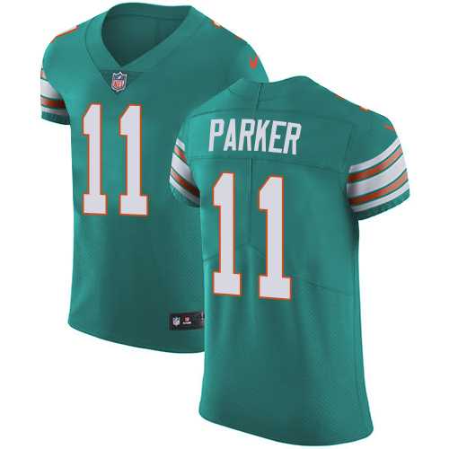 Nike Miami Dolphins #11 DeVante Parker Aqua Green Alternate Men's Stitched NFL Vapor Untouchable Elite Jersey