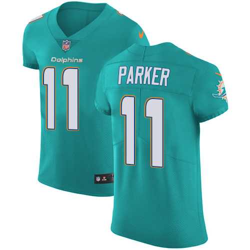 Nike Miami Dolphins #11 DeVante Parker Aqua Green Team Color Men's Stitched NFL Vapor Untouchable Elite Jersey